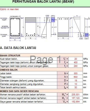 Perhitungan Balok Plat Sipilpedia My XXX Hot Girl