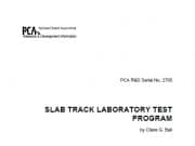 Slab Track Laboratory Test Program