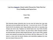 Lapis keras komposit : Sebuah Analisis Ekonomi dan Teknis Pada Saat Proses Pemilihan model lapisan keras