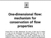 One Dimensional Flow