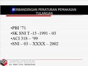 Perbandingan Peraturan Pemakaian Tulangan
