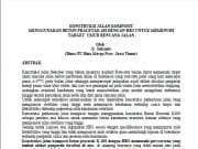 Konstruksi Jalan Komposit Menggunakan Beton Pracetak 400 dengan HRS