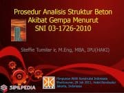 Prosedur Analisis Struktur Beton Akibat Gempa Menurut SNI 03-1726-2010