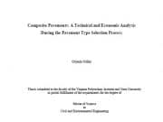 Composite Pavements-A Technical and Economic Analysis During the Pavement Type Selection Process