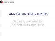 Analisa dan Desain Pondasi