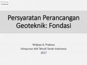 Persyaratan Perencanaan Geoteknik : Pondasi