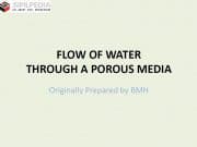 FLOW OF WATER THROUGH A POROUS MEDIA (Seepage)