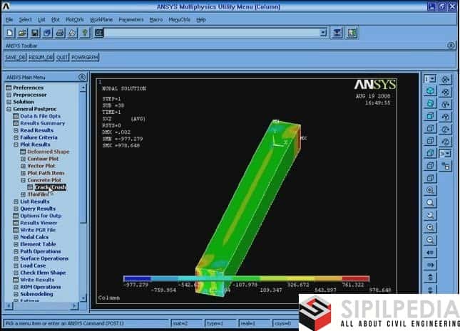 concrete with reinforcement analysis in ansys civilfem