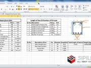 Bar Bending Schedule Estimate Reinforcement Quantity for a Beam using Microsoft Excel