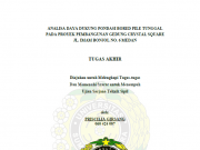 Analisa Daya Dukung Pondasi Bored Pile Tunggal Pada Proyek Pembangunan Gedung Crystal Square Medan