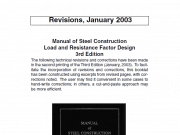 Manual of Steel Construction Load and Resistance Factor Design 3rd Edition