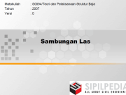 MK Teori dan Pelaksanaan Struktur Baja (Sambungan Las)