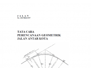 Tata Cara Perencanaan Geometrik Jalan Antar Kota