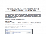 Tutorial Ukur Tanah Autodesk Land Desktop (Pengolahan Data Survai Ukur Tanah Menggunakan Land Desktop)