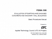 FEMA 306 (Evaluation Of Earthquake Damaged Concrete And Masonry Wall Buildings)