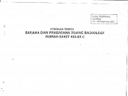 PEDOMAN TEKNIS SARANA DAN PRASARANA RUANG RADIOLOGI RUMAH SAKIT KEIAS C