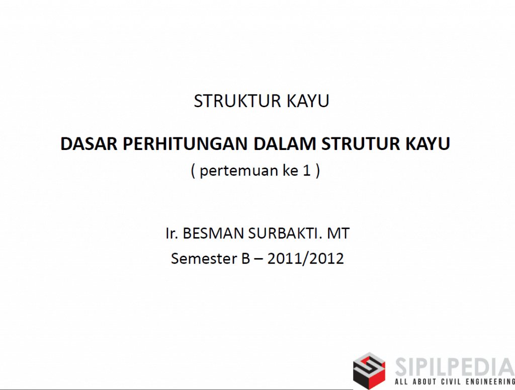 MK Struktur Kayu | Sipilpedia