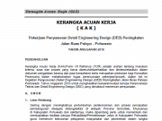 KERANGKA ACUAN KERJA (KAK) Pekerjaan Penyusunan Detail Engineering Design (DED) Peningkatan Jalan Ruas Palopo – Pohuwato