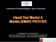 Hand Out Modul A MANAJEMEN PROYEK