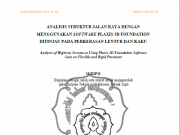 Analisis Struktur Jalan Raya Dengan Menggunakan Software Plaxis 3D foundation Ditinjau Pada Perkerasan Lentur Dan Ka