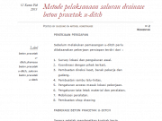 Metode pelaksanaan saluran drainase beton pracetak u-ditch