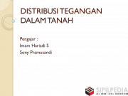 Distribusi Tegangan Dalam Tanah