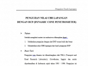Pengujian Nilai Cbr Lapangan Dengan DCP (Dynamic Cone Penetrometer)