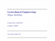 Geotechnical Engineering : Slope Stability