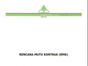 Rencana Mutu Kontrak (RMK)