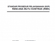 Standar Prosedur Pelaksanaan (Sop) Rencana Mutu Kontrak (Rmk)