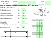 Anchorage To Concrete (Base Plate And Group Anchors Design Based On ACI 318-14 & AISC 360-10