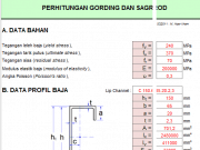 (PURLIN BRACING) Perhitungan Gording, Sagrod Dan Ikatan Angin