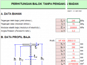 Steel-Beam (Perhitungan Balok Tanpa Pengaku Badan)
