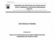 Justifikasi Teknik Penataan Trotoar Dalam Area Parkir Kantor Gubernur Dan Gedung Wing
