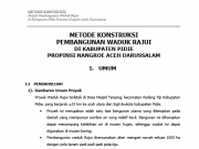 Metode Konstruksi Pembangunan Waduk Rajui Di Kabupaten Pidie Propinsi Nangroe Aceh Darussalam