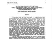 Analisis Dampak Lalu Lintas (Andalalin) Akibat Pembangunan Rumah Sakit Graha Ultima Medika Traffic Impact Analysis Result The Construction Of Graha Ultima Medika Health Care Centre