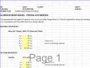 Aluminum Beam Design – Strong Axis Bending