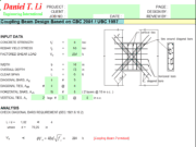 Coupling Beam Design Based on ACI 318-02 / IBC 2003 & Coupling Beam Design Based on CBC 2001 / UBC 1997