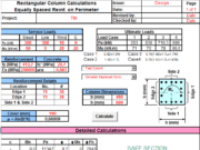 Rectangular Column Calculations, Equally Spaced Reinf. on Perimeter