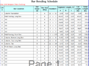 SDC Bar Bending Schedule