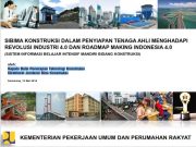 SIBIMA KONSTRUKSI DALAM PENYIAPAN TENAGA AHLI MENGHADAPI REVOLUSI INDUSTRI 4.0 DAN ROADMAP MAKING INDONESIA 4.0 (SISTEM INFORMASI BELAJAR INTENSIF MANDIRI BIDANG KONSTRUKSI)