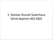 STANDAR RUMAH SEDERHANA