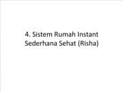 SISTEM RUMAH INSTANT SEDERHANA SEHAT ( RISHA)