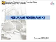 KEBIJAKAN PENERAPAN K3
