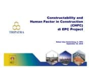 Constructability and Human Factor in Construction (CHFC) di EPC Project