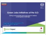 Green Jobs Initiatives of the ILO: Linking environmental and social goals to address current global challenges