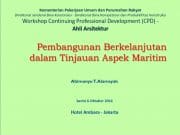 PEMBANGUNAN BERKELANJUTAN DALAM TINJAUAN ASPEK MARITIM