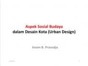 ASPEK SOSIAL BUDAYA PADA DALAM DESAIN KOTA (URBAN DESIGN)