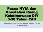 PASCA NEW YOGYAKARTA INTERNASIONAL AIRPORT DAN KONSTELASI RUANG KEISTIMEWAAN DAERAH ISTIMEWA YOGYAKARTA 5-30 TAHUN