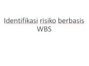 Identifikasi risiko berbasis WBS